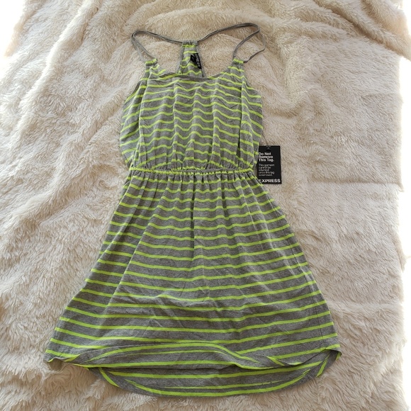 NEW Express neon stripe dress - Picture 1 of 2